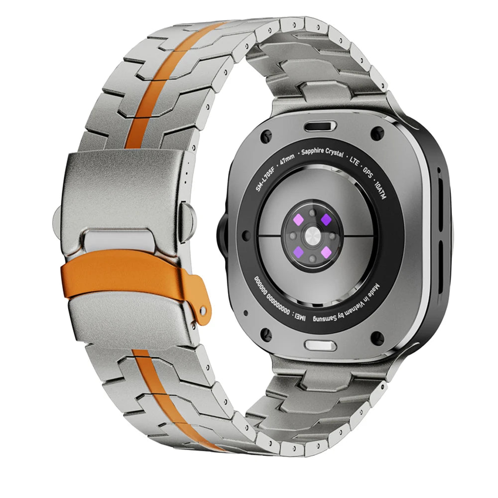 Stainless Steel Strap for Samsung Galaxy Watch Ultra 2025 – Metal Correa Band 47mm No-Gap Bracelet for Men
