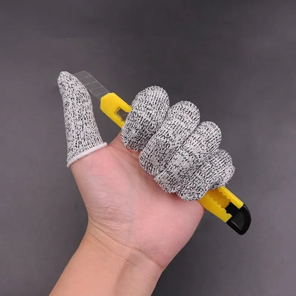 10 Pcs Finger Cots – Thumb Protector & Anti-Cut Fingertips Sleeve, Flexible & Resistant Protection for Work & DIY