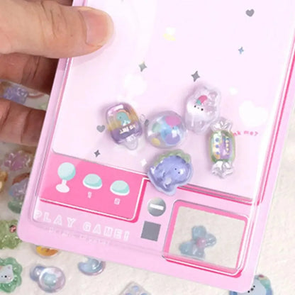 3D Relief Jelly Stickers - Cute Cartoon Animal Candy Ghost Rabbit DIY Stickers for Phone Case, Diary & Stationery Decor