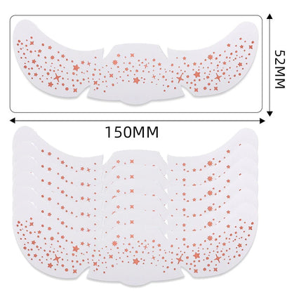 6pcs Metallic Fake Freckles Temporary Tattoos — Gold & Silver Face Stickers for Makeup and Hot Stamping