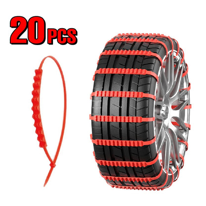 AIVC Anti-Skid Snow Chains - Universal Emergency Lockout Artifact for Car and Motorcycle Wheels, Suitable for Winter and Rough Terrain