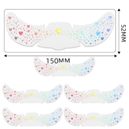 6pcs Hot Stamping Freckles Makeup Patches – Metallic Gold & Silver Temporary Tattoo Stickers for Face
