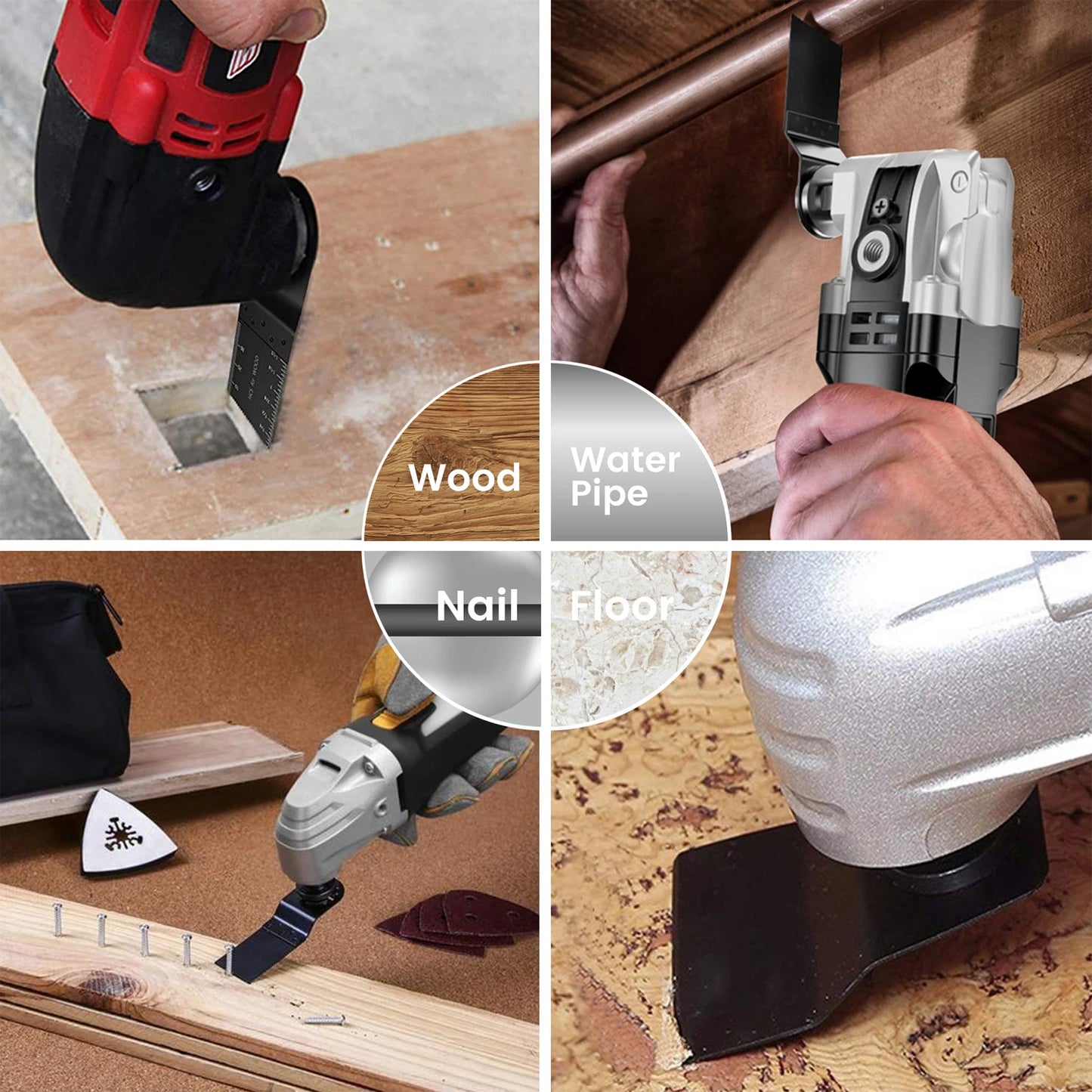 Oscillating Multi-Tool Saw Blades Set (10/60/100Pcs) – Fast Cutting Renovator Blades for Wood, Metal & Plastic Multi-Function Cutter Kit