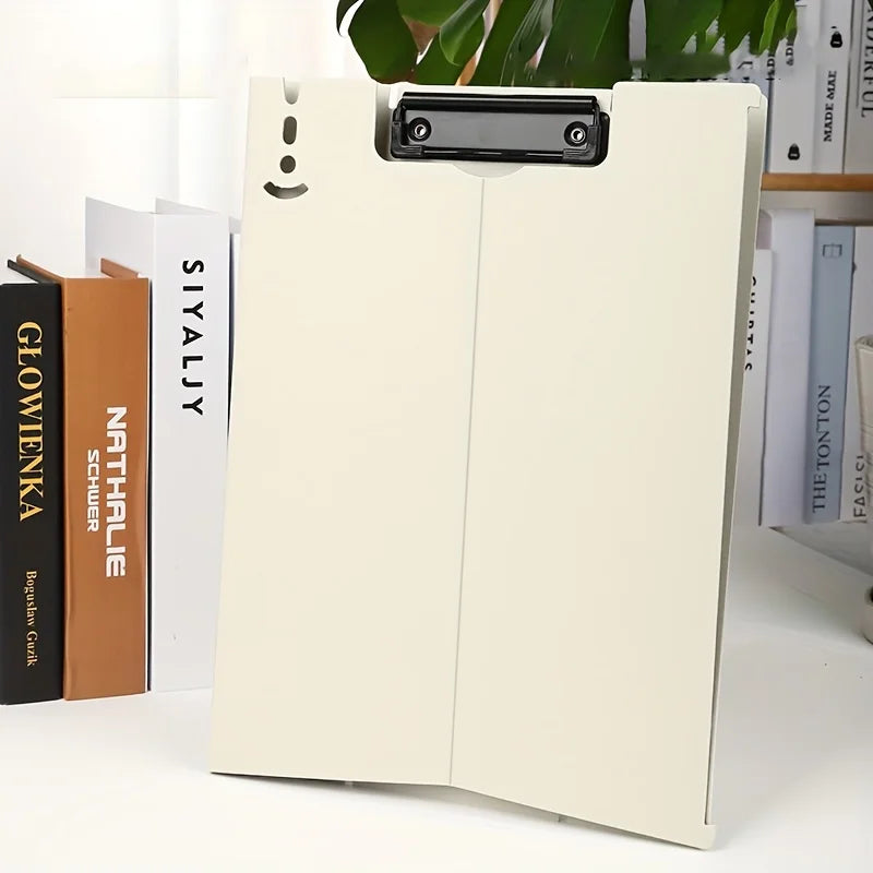 A4 Document Folder with Stand - Collapsible File Booklet & Vertical Writing Board Holder