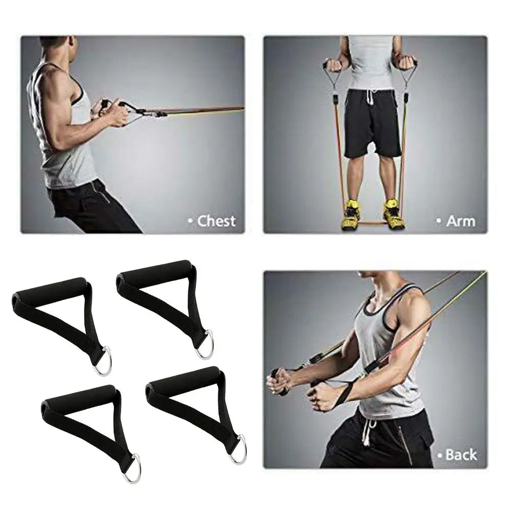 Resistance Bands Handle Bar Attachment — Fitness Pulley Strap for Home Gym Workout Accessories