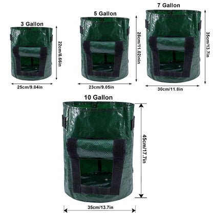 Potato Grow Bags – 3/5/10 Gallon Gardening Planter Bags for Potatoes, Tomatoes, Carrots & Vegetables