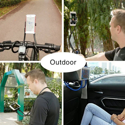 360° Flexible Neck Phone Holder - Hands-Free Hanging Stand for iPhone, Samsung & Xiaomi