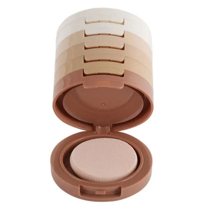 5-Color Concealer Contouring Powder Tower – Brightening & Oil Control Loose Setting Makeup Powder