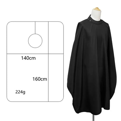 Professional Barber Hair Cutting Cape – Waterproof Transparent Silicone Collar, Anti-Static Salon Cape Eagle Shawl Style