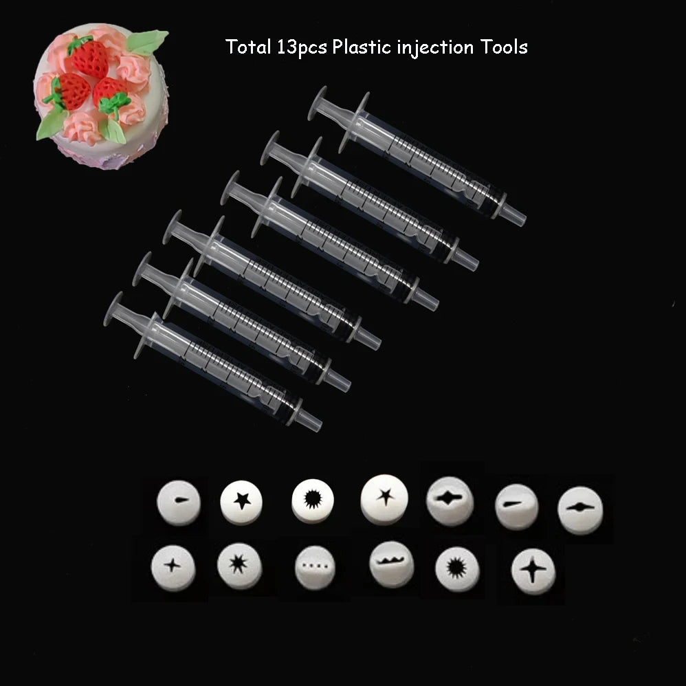 21pcs / 13pcs Mini Nozzle Tips Set - Pottery Clay & DIY Mini Dessert Cake Piping Tools