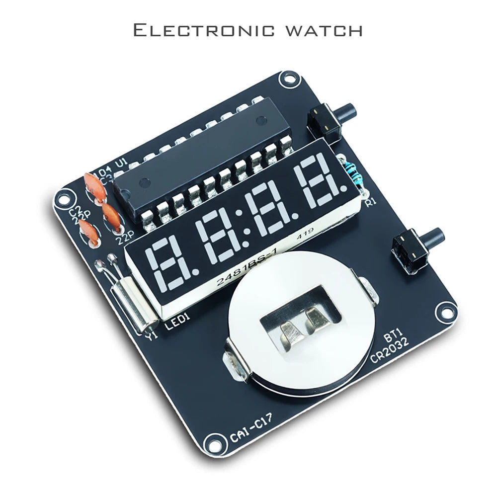 LED DIY Electronic Watch Kit - Digital Tube Clock Soldering & Assembly Project Kit