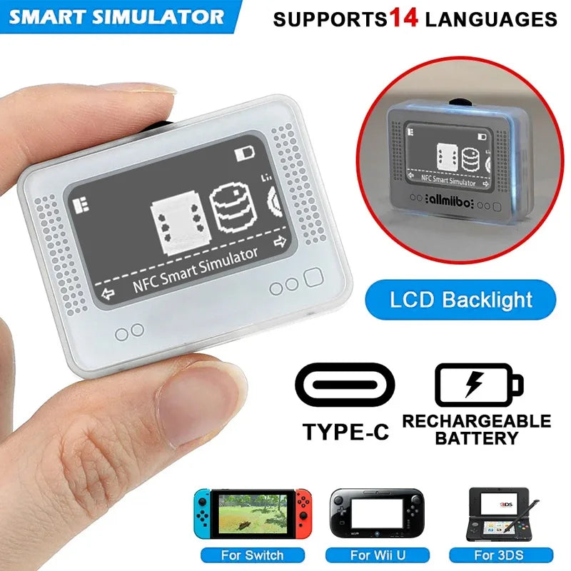 Amiibo NFC Simulator Pixel Emulator – Bluetooth-Compatible Replacement Accessory for Switch 2 (2025)