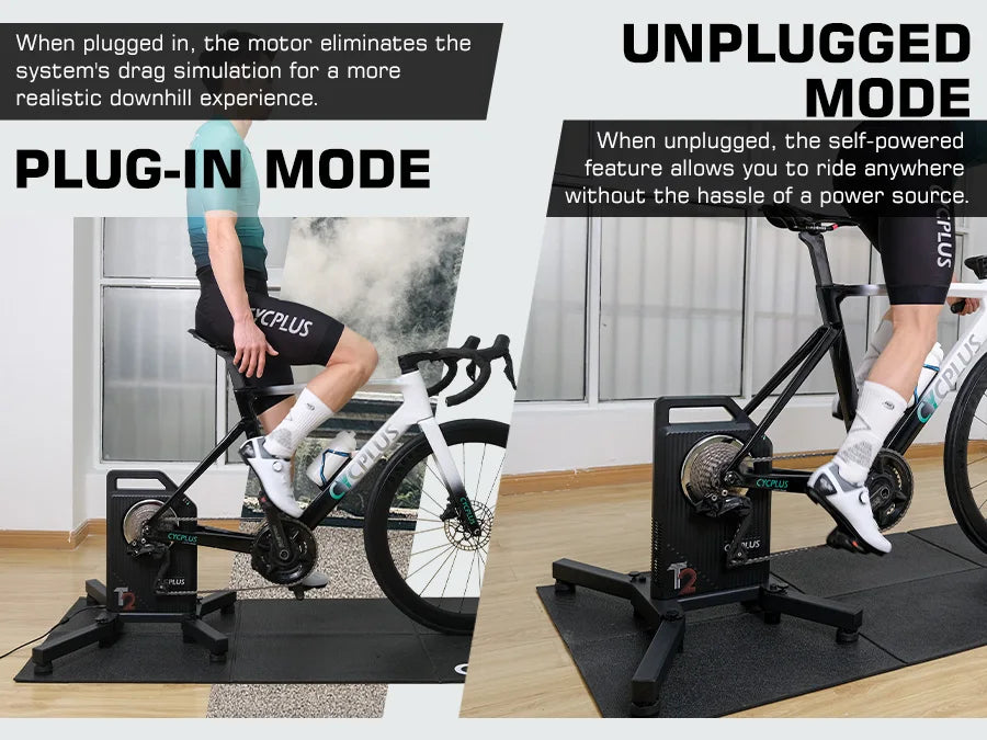 CYCPLUS T2 Indoor Cycling Trainer — Direct Drive Exercise Bike with ANT+ & BLE 5.0 Power Meter