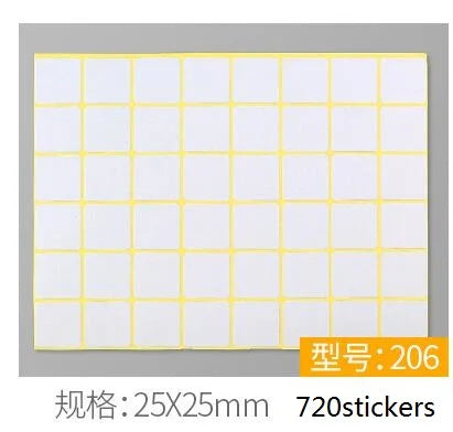 15-Sheet Blank White Adhesive Labels - Self-Stick Name Stickers for DIY Crafts, Notes, and Office Stationery