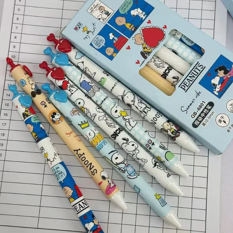 Snoopy Woodstock Gel Pen - Cute Charlie Brown Cartoon Quick-Drying Pen for Students & Creative Writing