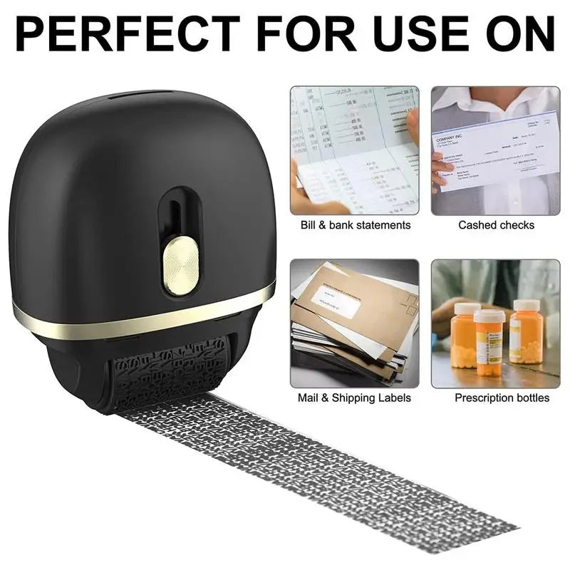 Privacy Protection Roller Stamp - Guard Your Confidential Data with Theft Protection Seal Roller