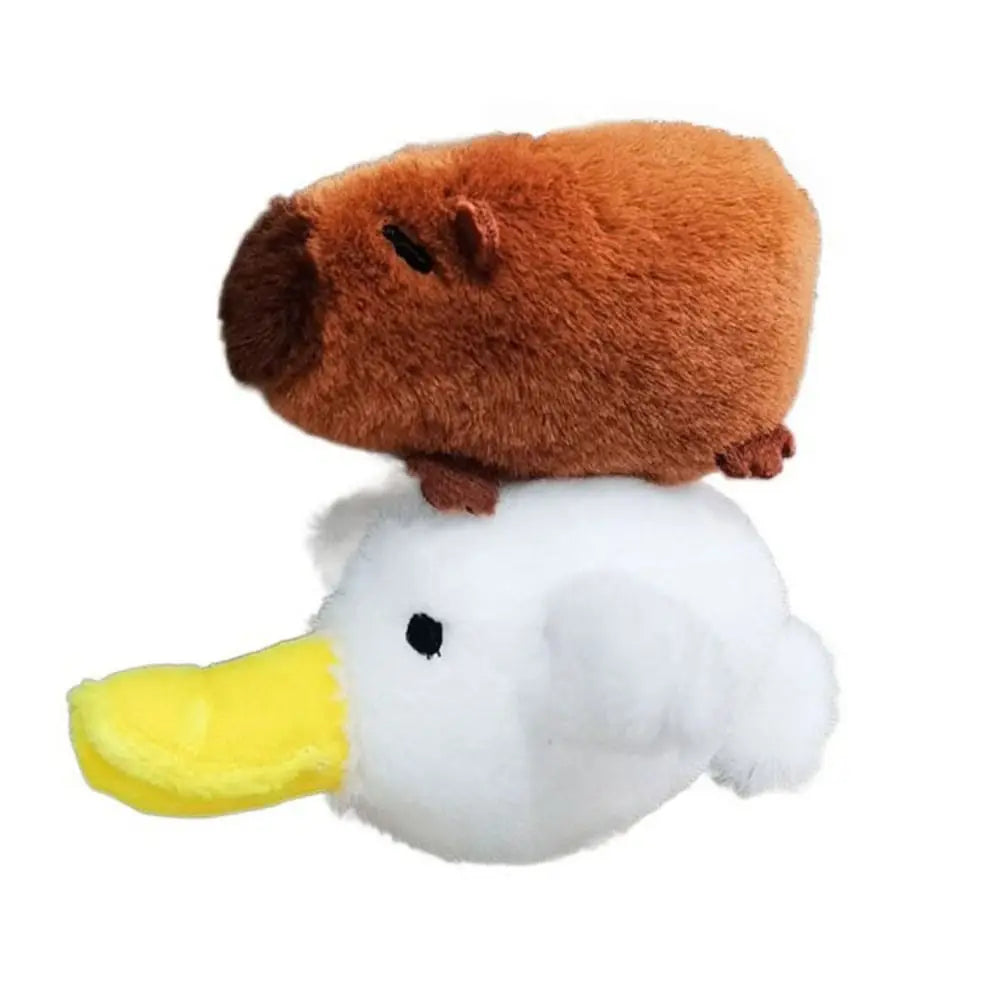 Plush Cocoa Cat Snapper Keychain – Cute Soft Doll Pendant, Exquisite Schoolbag Charm Accessory