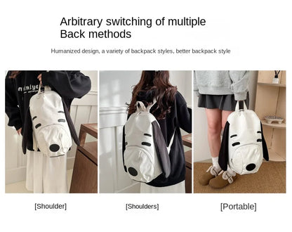Cute Anime Snoopy Backpack — Large Capacity Oxford Cloth Student Travel Casual Bag