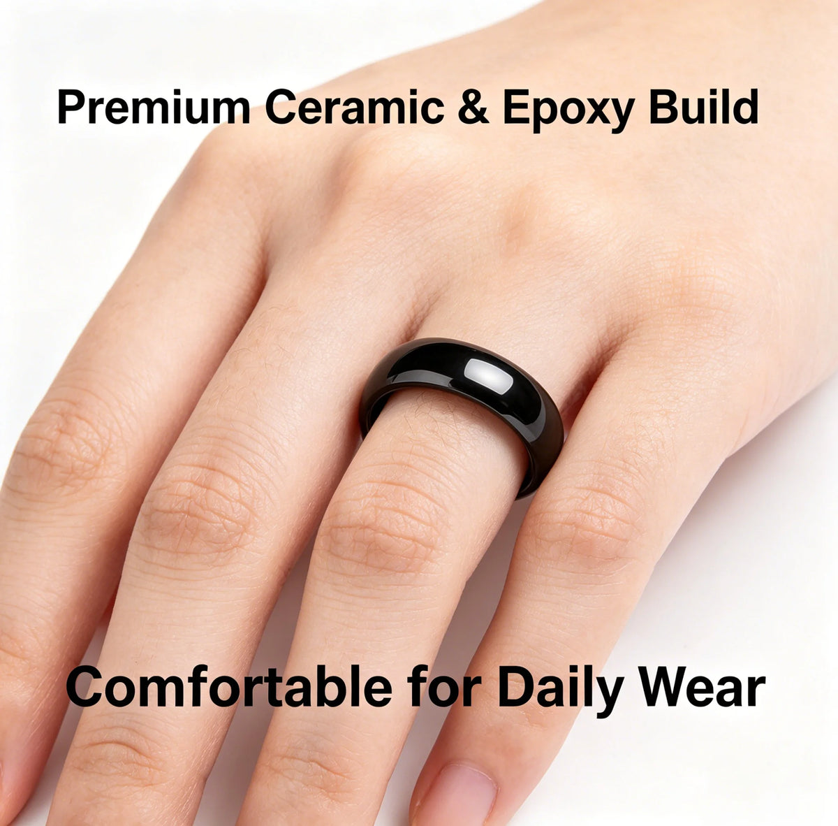 NFC Ceramic Smart Ring - Programmable NFC 216 Access Control Tag