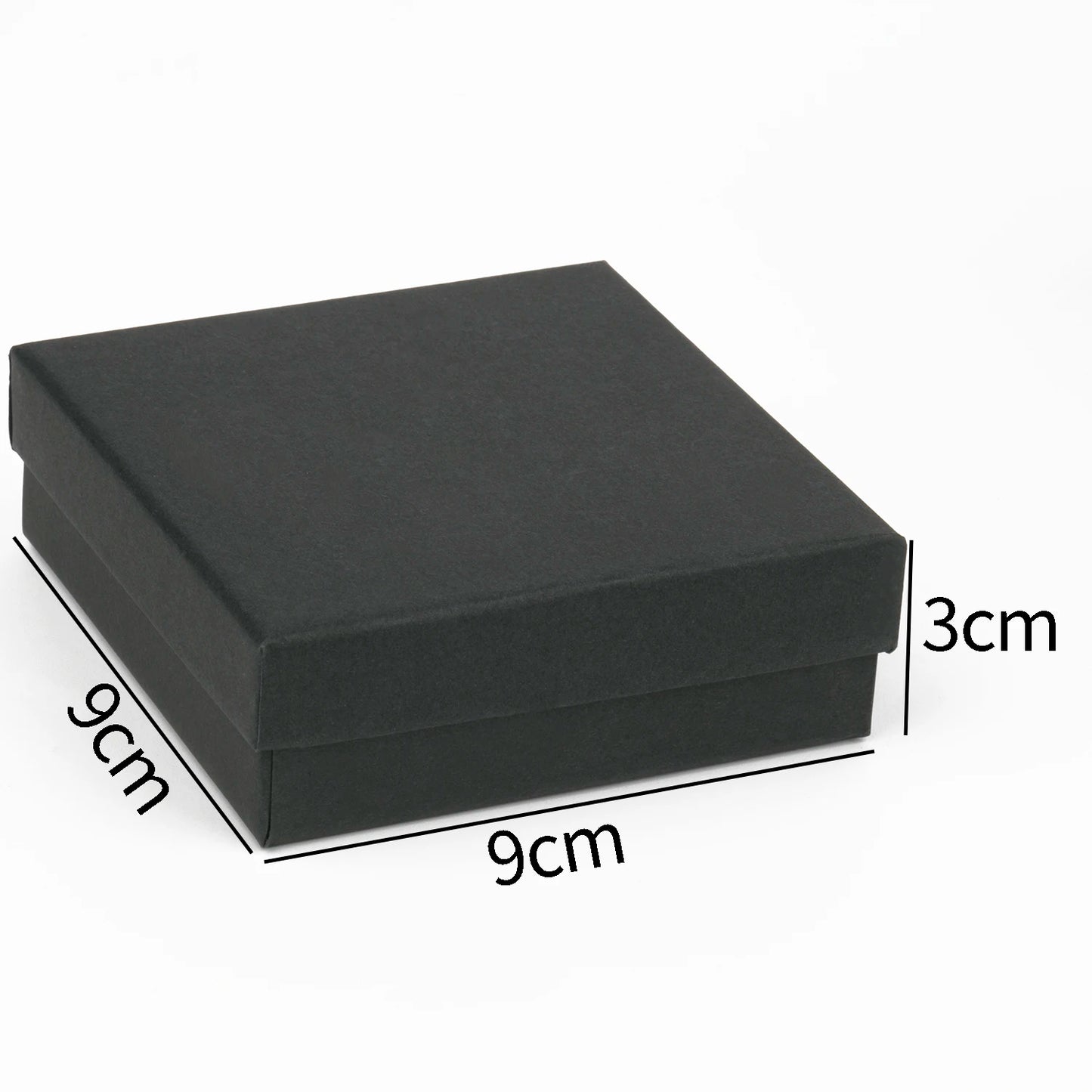 Black Square Jewelry Gift Box Organizer — Display & Packaging for Rings, Earrings, Necklaces, Bracelets, Brooches