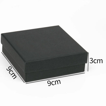 Black Square Jewelry Gift Box Organizer — Display & Packaging for Rings, Earrings, Necklaces, Bracelets, Brooches
