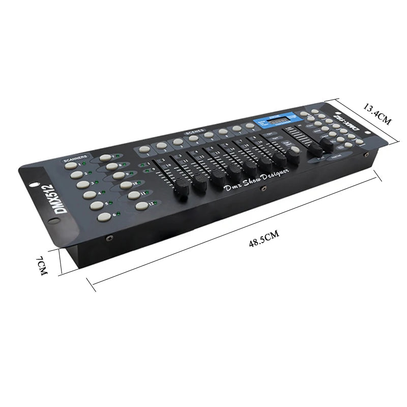 192 DMX Stage Light Controller - Professional 512 DMX Console DJ Lighting Equipment for Stage Shows & Events