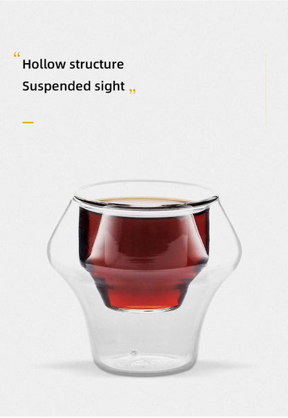 MHW-3BOMBER Double Wall Glass Espresso Cups – Anti-Scald Reusable Tea & Coffee Mugs for Home or Barista Use