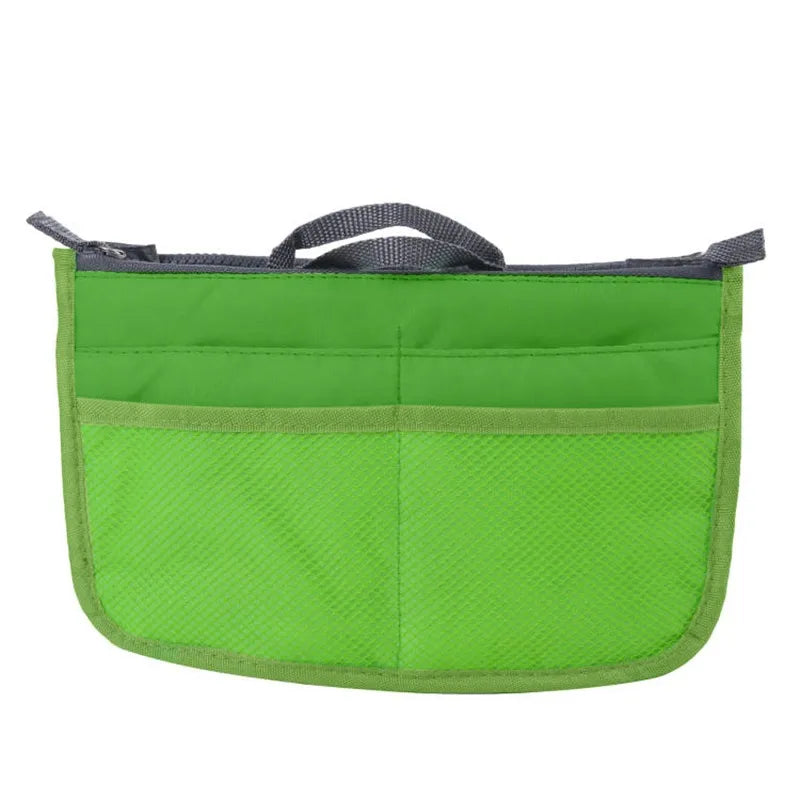 Women’s Nylon Makeup Organizer Insert Bag – Large Capacity Travel Cosmetic Handbag Liner & Tote Purse Organizer for Ladies