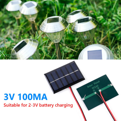 5W Mini Solar Panel 3V-12V - Polysilicon Solar Cell Module for Battery Charging, DIY Projects & Outdoor Devices