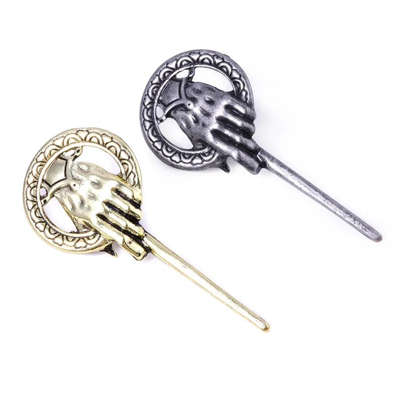 Hand of the King Brooch Badge – Song of Ice & Fire Inspired Vintage Punk Finger Fist Pin Jewelry for Men & Women Cosplay Fan Gift
