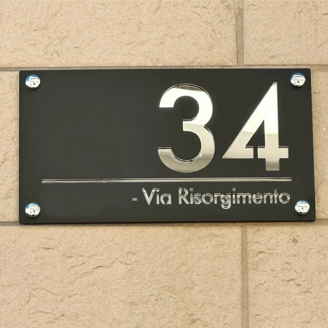 Personalized Large House Numbers Sign – Modern 3D Laser-Cut Acrylic Residential Street Number Plate