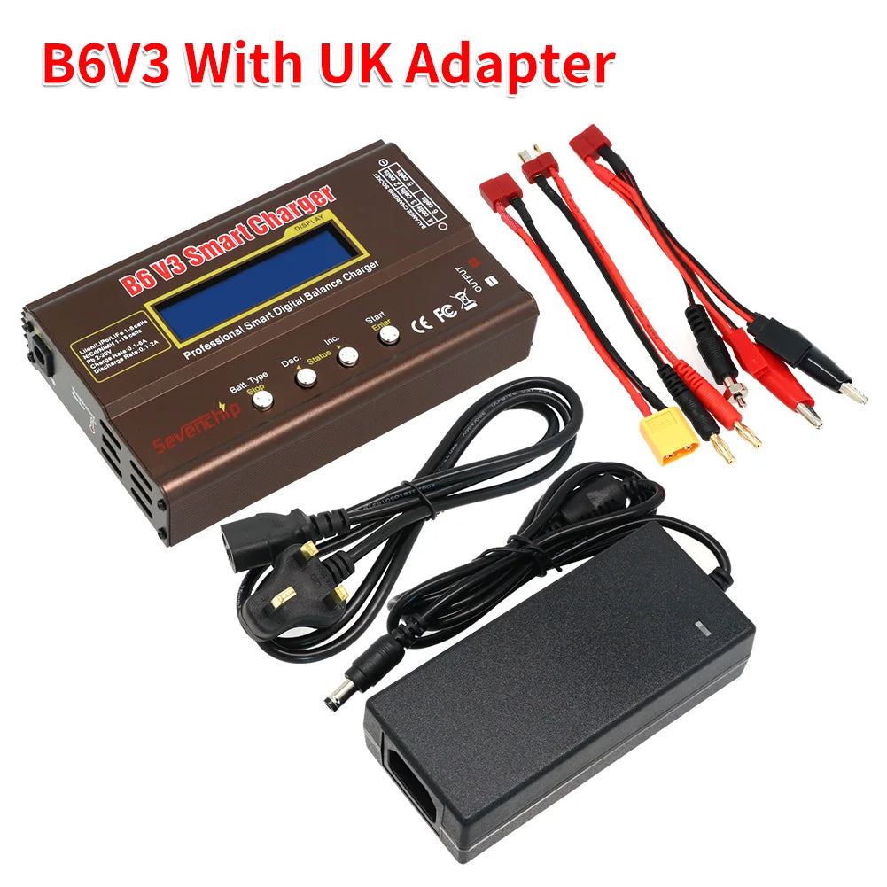 iMAX B6 V3 80W 6A Battery Charger – LiHv, Lipo, NiMh, Li-ion, Ni-Cd Digital RC Charger with 12V 5A Adapter
