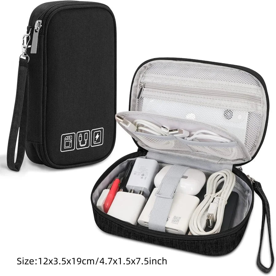 Portable Digital Storage Bag – Waterproof USB Cable Organizer Pouch for Electronics & Accessories