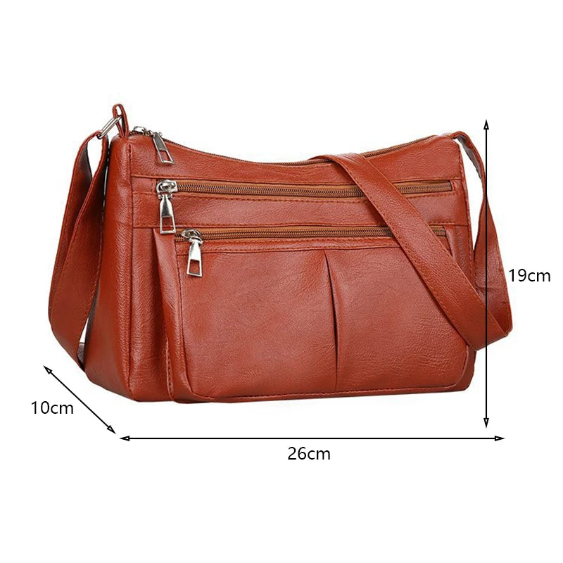 Women’s Korean Shoulder Bag - Luxury Style Soft Leather Versatile Crossbody Handbag