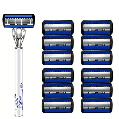 Classic 6-Layer Safety Razor – Manual Shaver for Men’s Shaving & Women’s Hair Removal