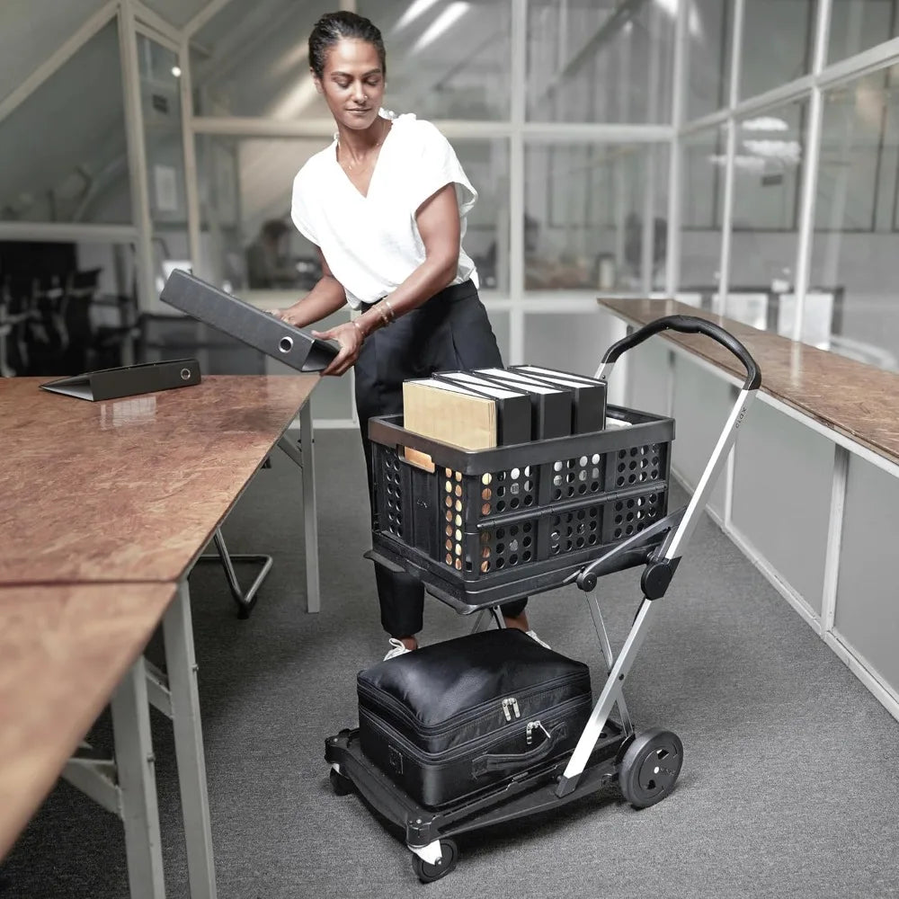 Original German-Made Collapsible Multi-Use Folding Cart — Mobile Trolley & Shopping Wagon