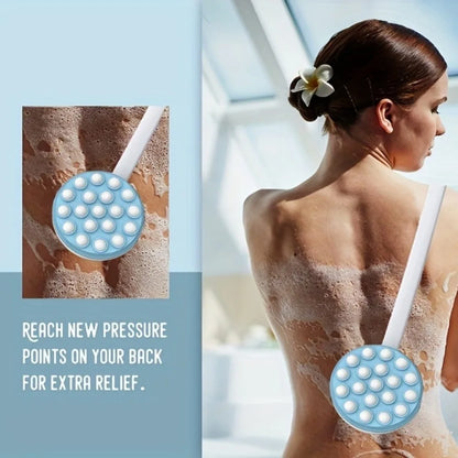 Remedy Wand Lotion Applicator and Massager - Handheld, Long-Handled Easy Reach Roll-On Dispenser for Shower Gel on Back