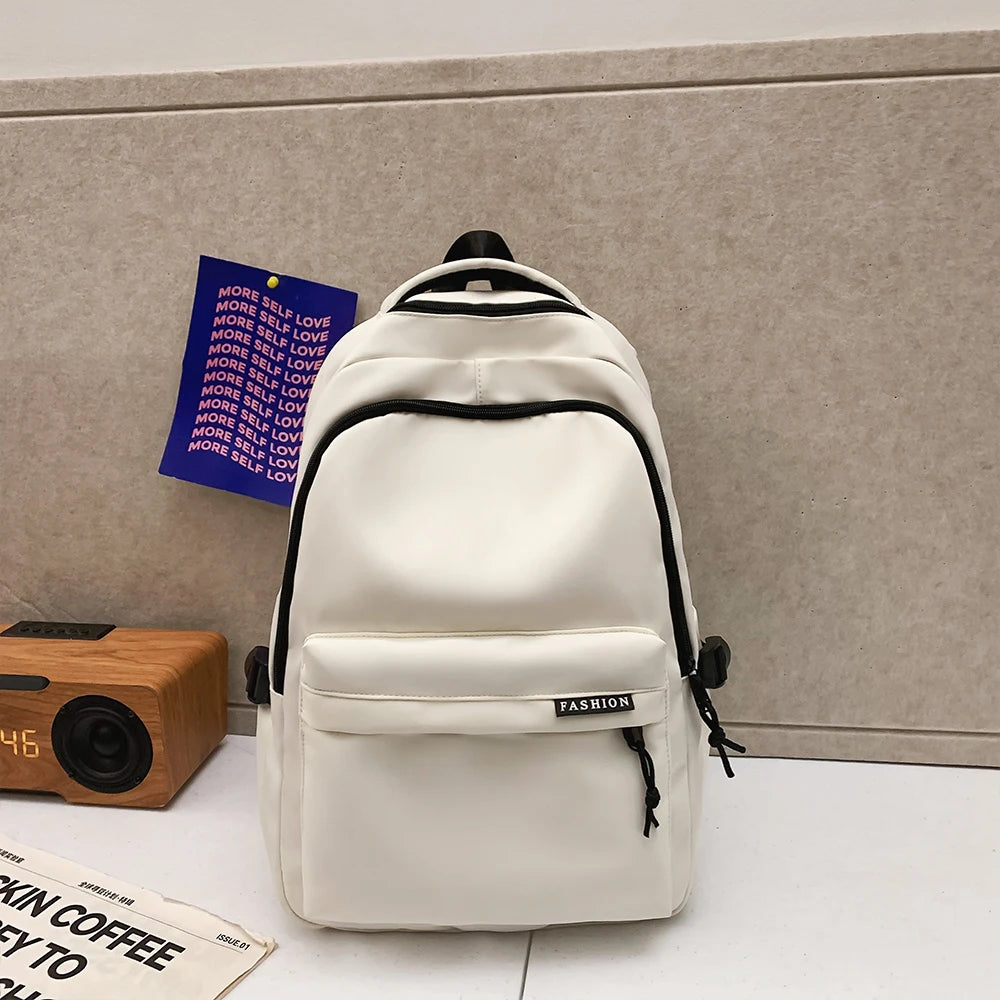 Large Capacity Black Backpack | Solid Color School & Travel Bag for High School & Middle School Students