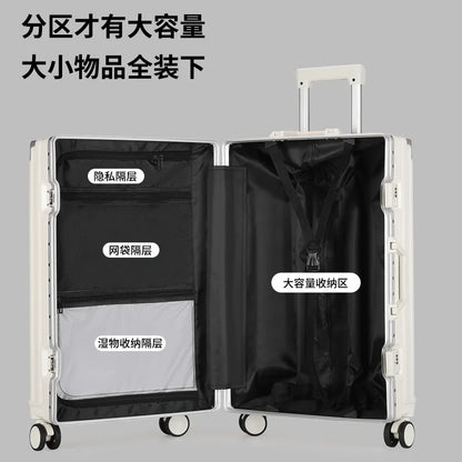 Multifunctional Large Capacity Suitcase – Universal Wheel Trolley with Password Lock for Men, Women & Students