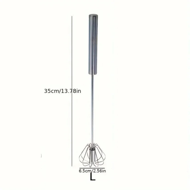 Stainless Steel Egg Beater – Durable Semi-Automatic Mixer for Effortless Egg, Cream & Batter Mixing for Kitchen Baking