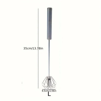Stainless Steel Egg Beater – Durable Semi-Automatic Mixer for Effortless Egg, Cream & Batter Mixing for Kitchen Baking