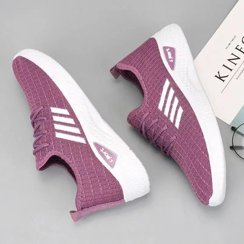 New Women's Lightweight Sports Shoes – Breathable Mesh, Soft Sole Casual Sneakers