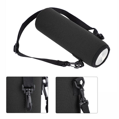 1L Neoprene Water Bottle Carrier Bag - Insulated Bottle Cover Pouch with Adjustable Shoulder Strap