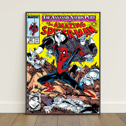 Spider-Man Comic Book Poster - Peter Parker Movie-Inspired Canvas Wall Art