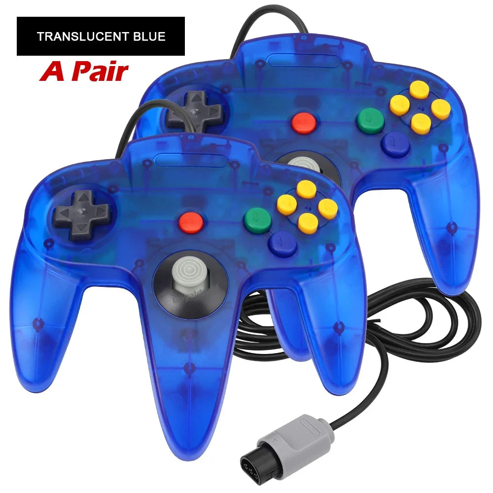 2PCS Wired Gamepad for N64 – Classic Retro Joystick Controllers for Nintendo 64 Gaming Accessories