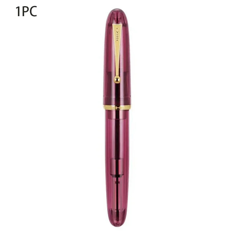 Luxury JinHao 9019 Dadao Fountain Pen – Transparent Acrylic Spin Design, 40mm Nib for Office & School Writing Supplies