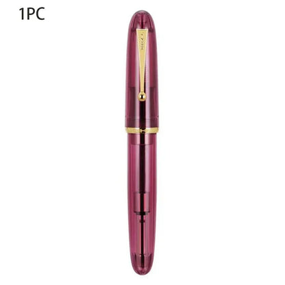 Luxury JinHao 9019 Dadao Fountain Pen – Transparent Acrylic Spin Design, 40mm Nib for Office & School Writing Supplies