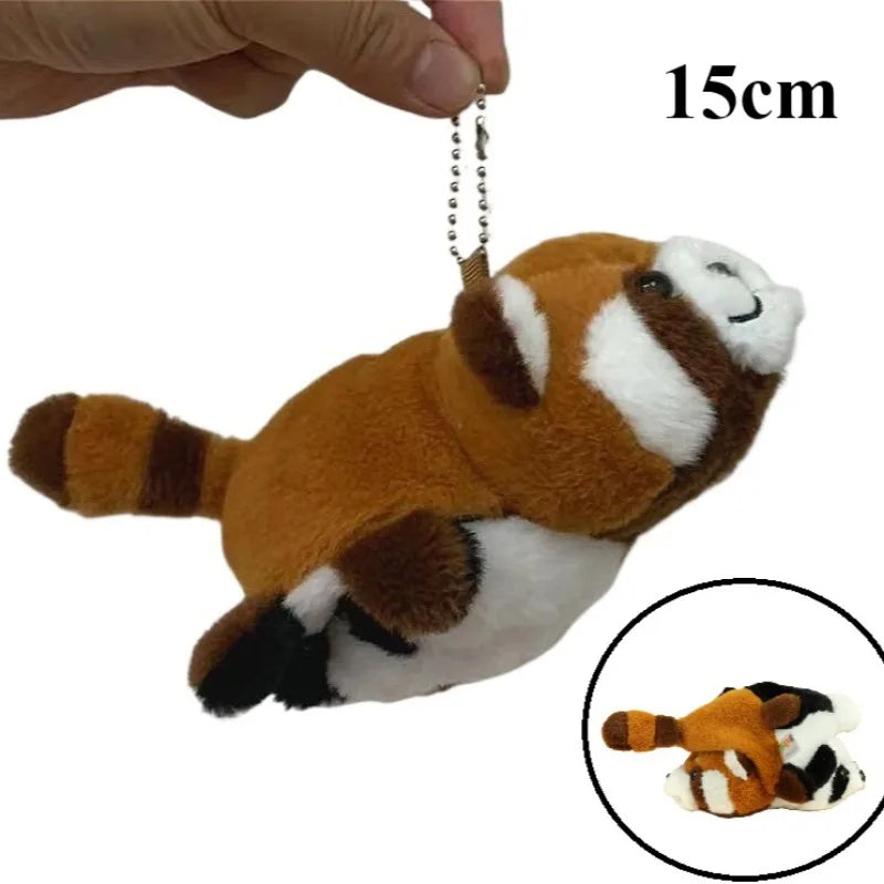 Red Panda Plush Backpack, Cute Plushie Doll Crossbody, Soft Fur Shoulder Bag for Women, Camping, Travel, Party, Birthday Gift