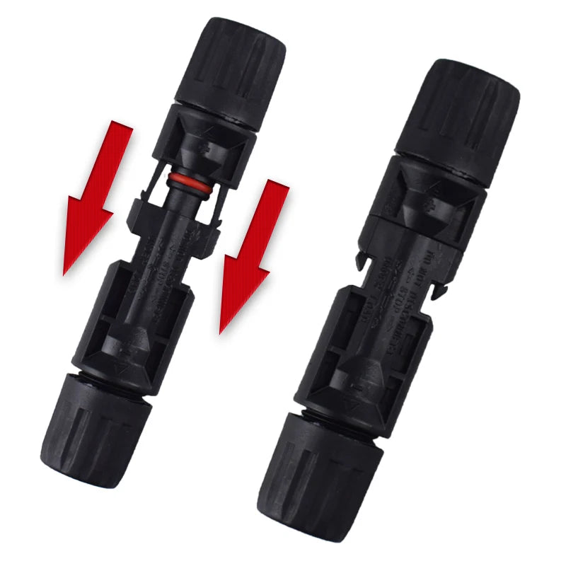DC Solar Connector Kit 1000V 30A – IP67 Waterproof PV/MC Cable Connectors (5–200 Pcs, 2.5/4/6mm²)