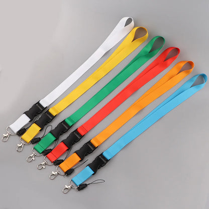 Mobile Phone Lanyard - Solid Color Neck Strap for Phone, ID Card, Keys & Key Ring Accessories